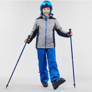 Wedze Children's Ski Jacket - Gray and Blue